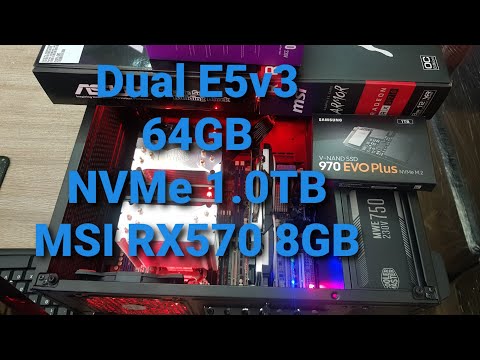 Build WS Asus Z10PA-D8C, Dual Xeon E5-2678v3, 970EVO Plus 1.0TB, MSI Amor 570 8GB