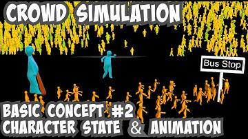 Crowd Simulation Basic Concept #2 Character States & Animations