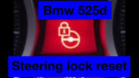 BMW (ELV) steering lock reset procedure