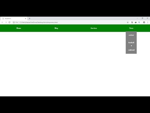 How to create Dropdown Menu/Navigation Bar in Html and CSS