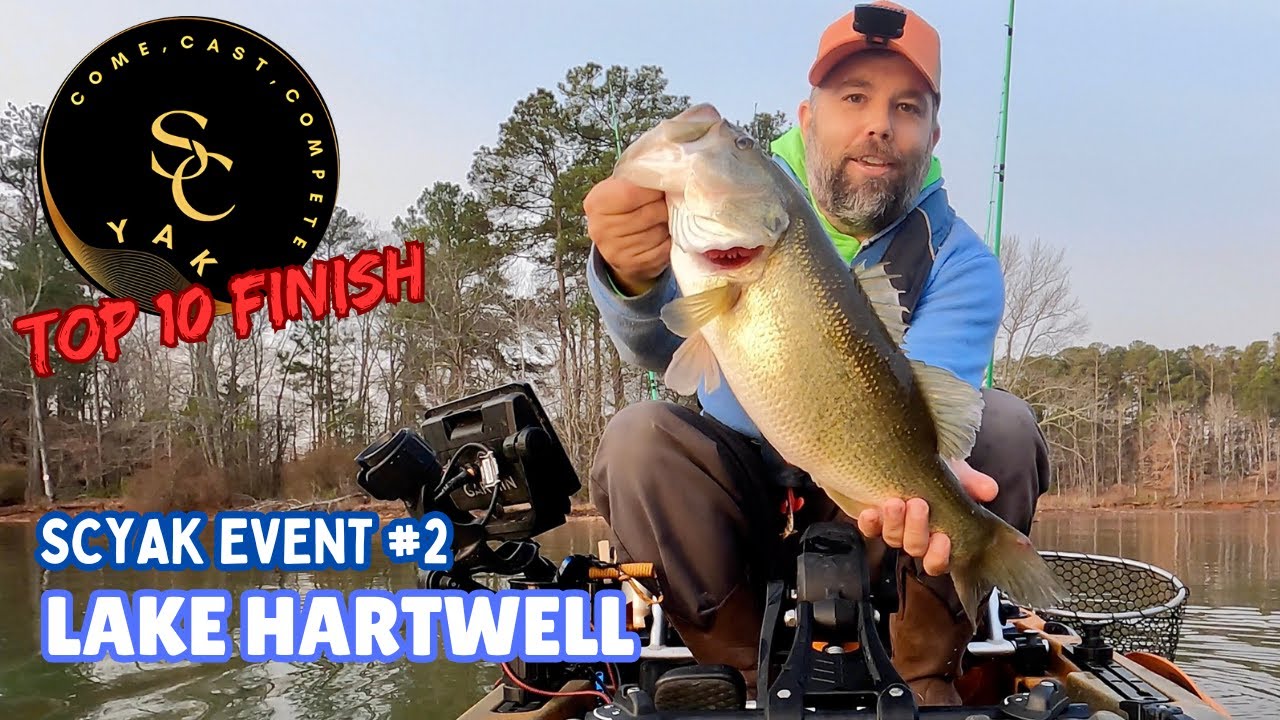 Lake Hartwell Kayak Bass Fishing Tournament during the Pre-Spawn with SCYak - Top 10 Finish