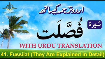 Quran in Only Urdu | Surah Fussilat In Urdu | سورة فُصّلَت |Surah-41| Urdu Quran Translation