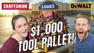Unboxing a $1,000 Lowe's Returns Pallet Stacked With Craftsman & DeWalt Tools!