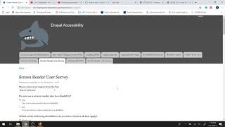 Drupal WebForm with NVDA testing