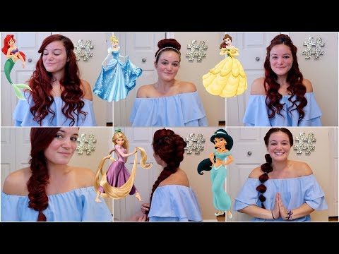 DISNEY PRINCESS INSPIRED HAIRSTYLES TUTORIAL | summer hairstyles