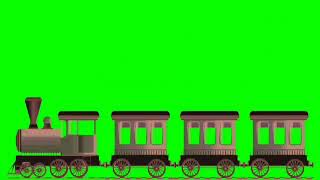 Green screen animasi kereta api uap