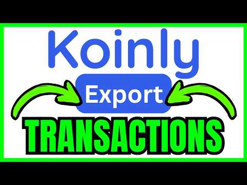 How To EXPORT TRANSACTIONS From Koinly (QUICK & EASY) 2026