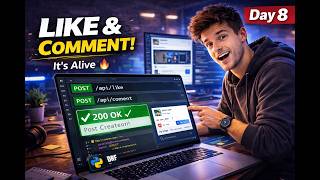 My Social Media App Now Has Likes & Comments! (Day 8) screenshot 5