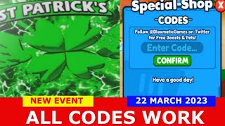 NEW UPDATE [🍀St. Patrick's Event] Magic Clicker ROBLOX | ALL CODES | March 22, 2023
