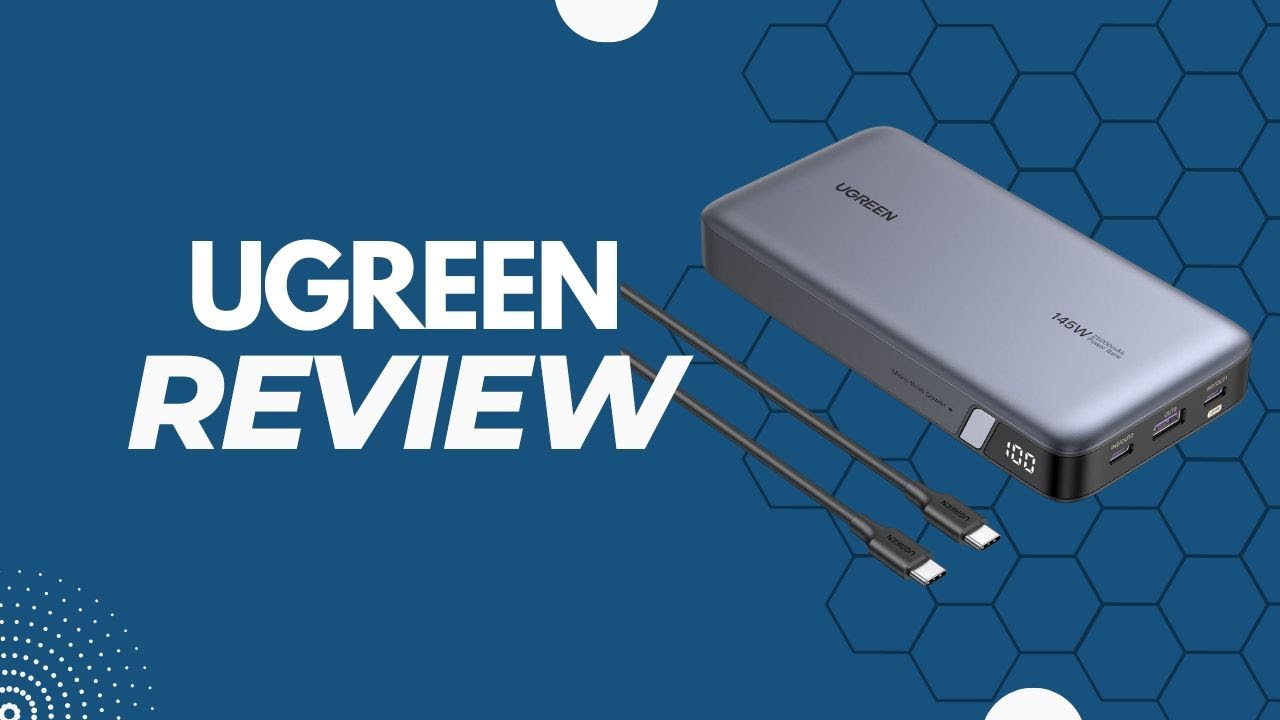 סקירת מטען נייד למחשב נייד של UGREEN בנפח 25,000mAh ובנפח 145W, מארז סוללות Nexode עם 3 יציאות USB C PD