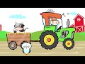 The Tractor Drawing | Colors and Shapes | Videos for kids and babies | Traktor Rysunek bajki