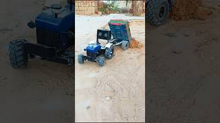 Rc tractor New Holland tractor with loaded trolley power full tractor🚜💪💪 #shortvideo #diy #tractor