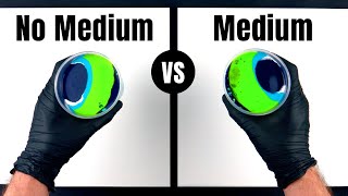 No Medium vs Medium  Acrylic Pouring Experiment