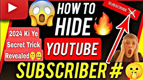 How To Hide Subscriber On Youtube#2024  Subscriber Hide Kaise Karen #youtube #subscribe#subscribers
