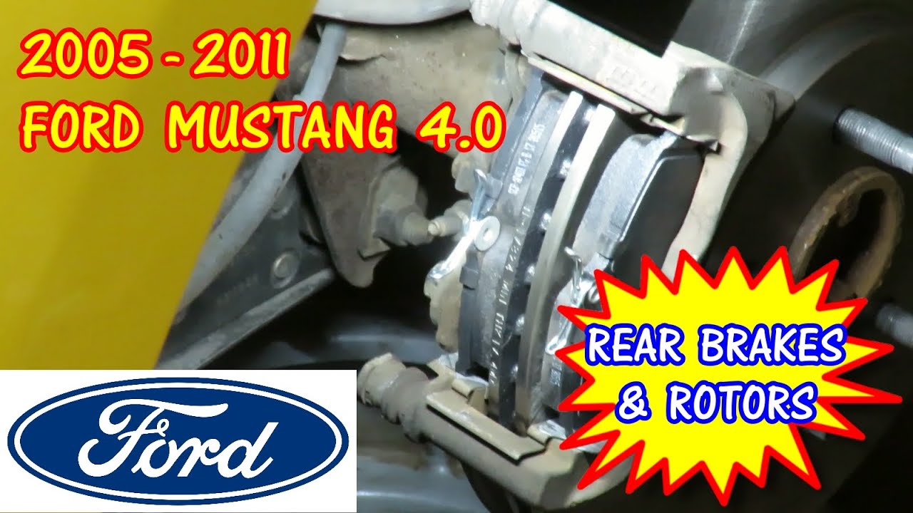 20052011 Ford Mustang Rear Brake Pads Replacement YouTube