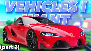 Vehicles I Want In Mad City Chapter 2 (Part 2) roblox roblox shorts