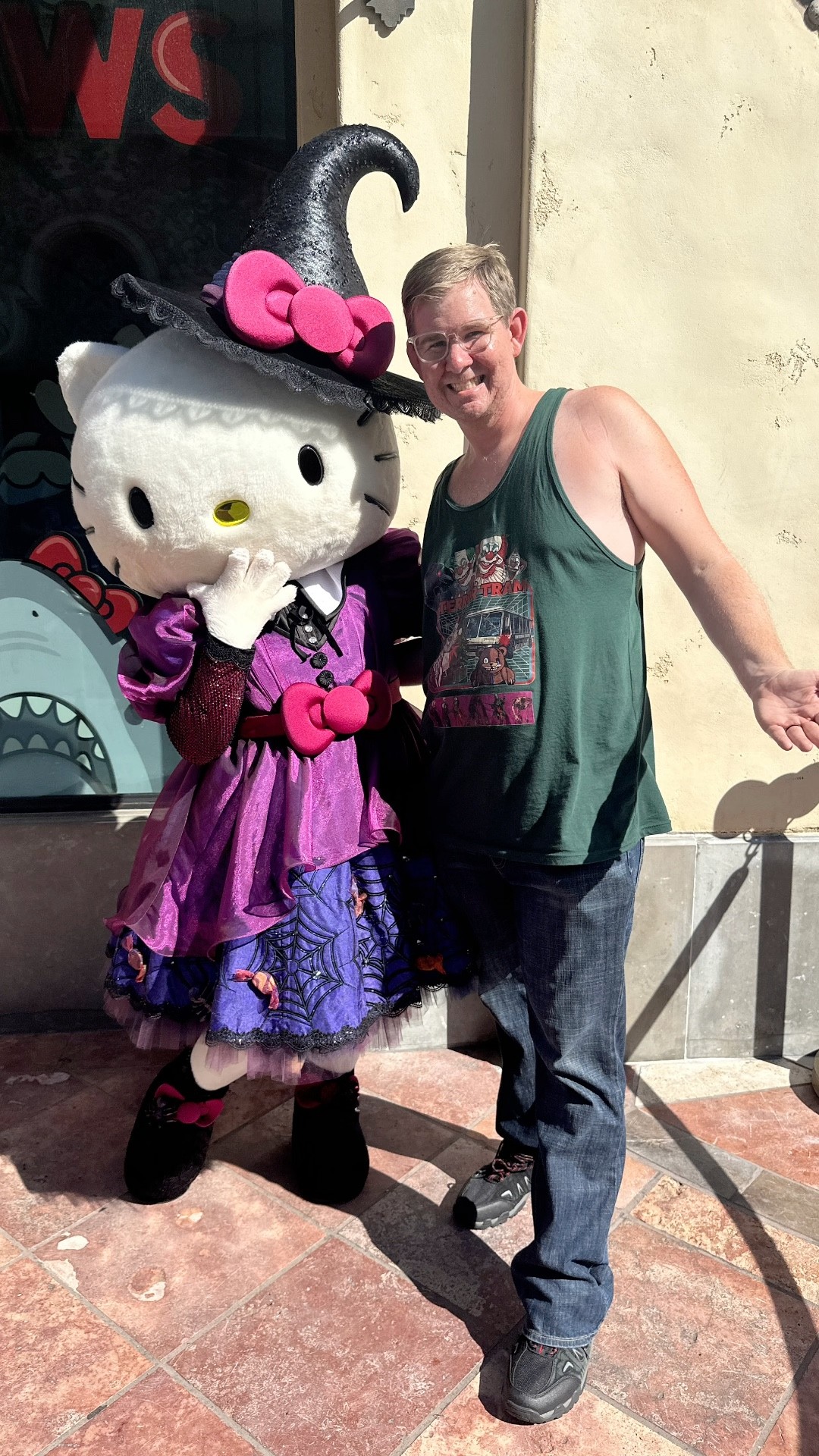 Hello Kitty Dressed up as a Witch for Halloween at Universal