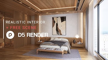 Realistic Interior Render with D5 Render | Bedroom 248 | Downloadable Project File Included