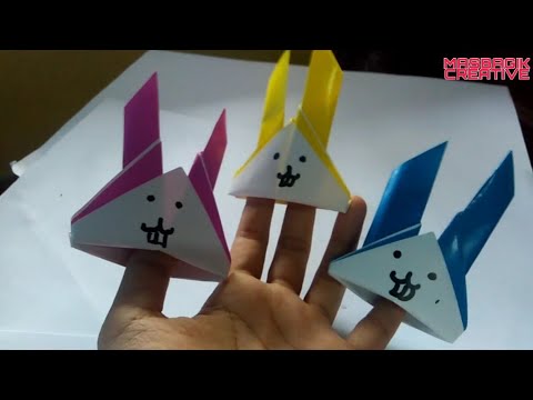 Cara Membuat Boneka Tangan Kelinci Dari Kertas DIY 