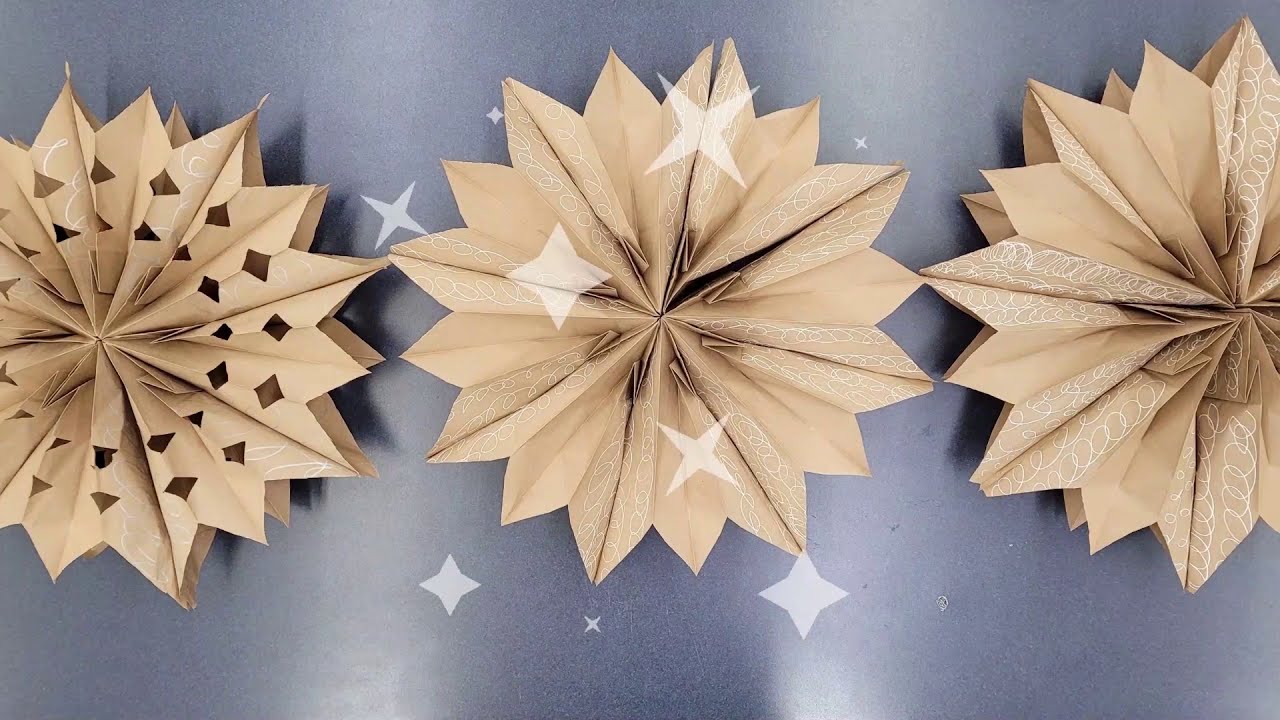 Easy Paper Bag Stars 