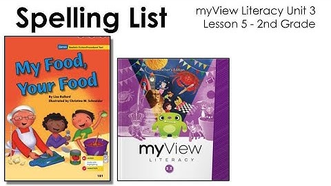 SAVVAS MyView Literacy Unit 3 Lesson 5 - Spelling List - 2nd Grade