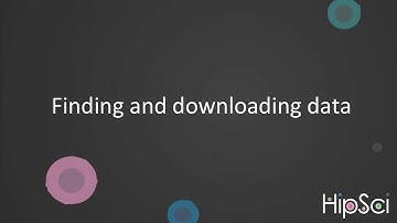 HipSci: Finding and downloading data