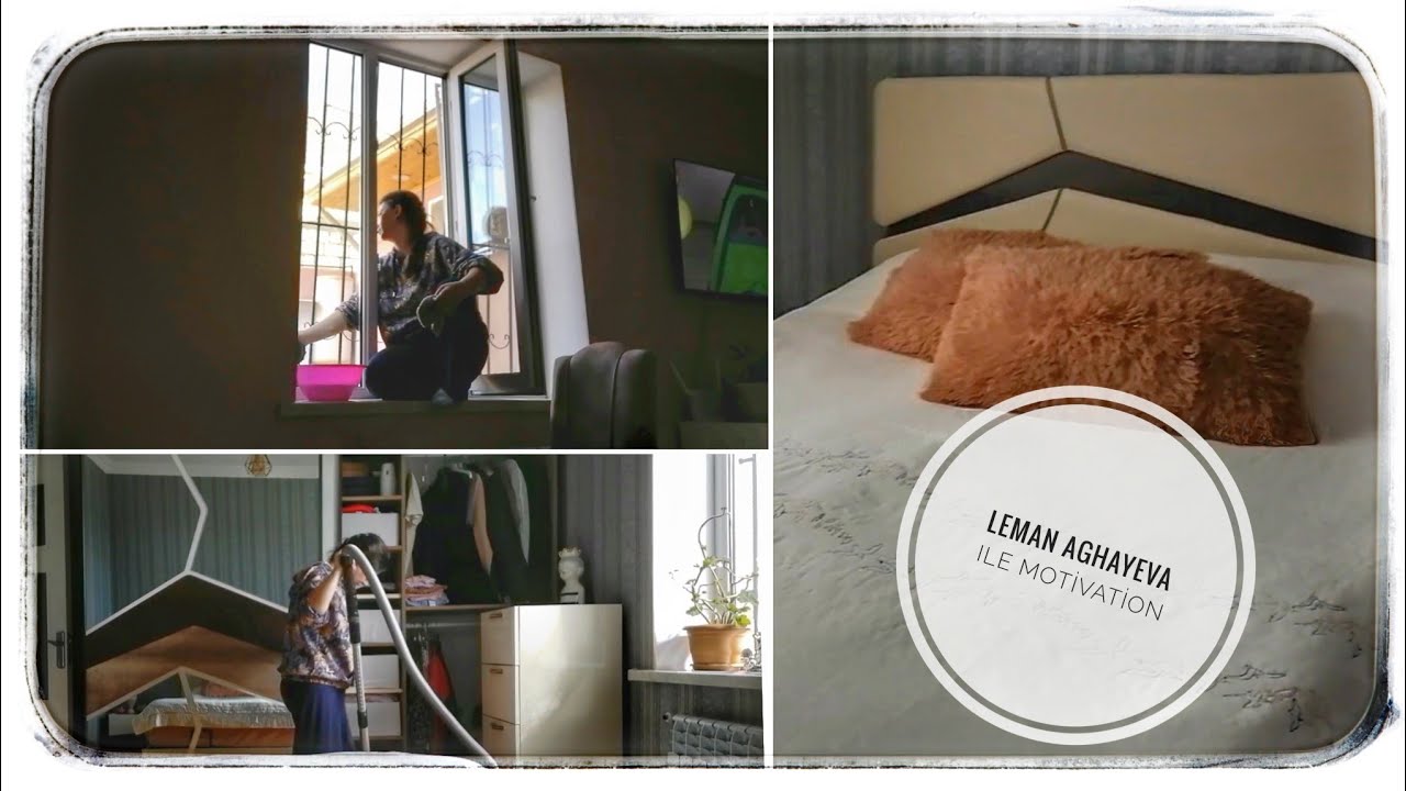 Evimin təmizliyi // pəncərələri sildim // pərdələri yudum // LEMAN AGHAYEVA İLƏ BİRLİKDƏ MOTİVE OLUN
