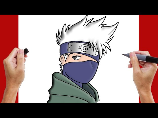 Kakashi! Veja passo a passo como desenhar o personagem fácil!