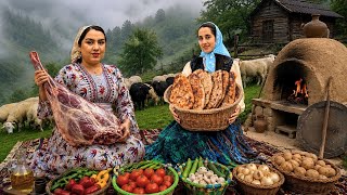 IRAN Village Life : Baking Tandoori Bread and Lamb Leg Dishes 🍖🍞