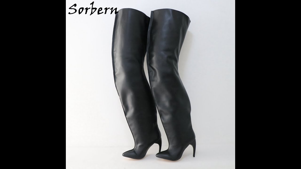 Sorbern Custom 80Cm Wide Boots Women Unisex Style Curved High Heel