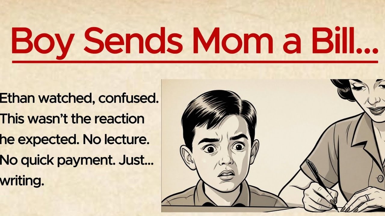 Learn English with Stories ⭐ Boy Sends Mom a Bill... | Listening & Speaking Practice | English story