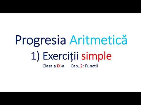 Clasa IX Progresia aritmetica exercitii simple