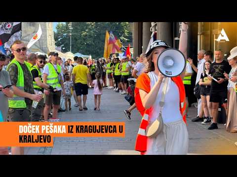 Doček pešaka iz Kragujevca u Kraljevo