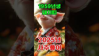 1959년 기해(己亥)년생  돼지띠 2025년 토정비결 사주풀이 신년운세 운세풀이