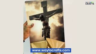 Holy Crucifix Jesus Acrylic Wall Frame | Way To Crafts | Photo Printed Wall Clock screenshot 2