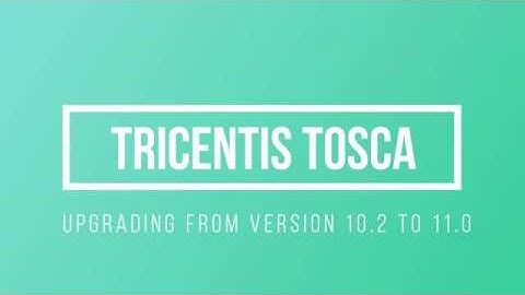 Tosca Upgrade To Version 11 (Visual Guide)
