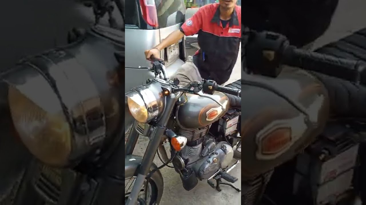 Royal Enfield 500 bullet   Kick start