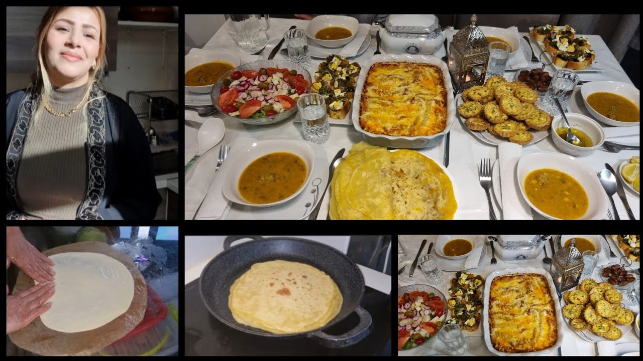 خبز الرقاق من يديات حماتي🥰  تحضير شقان الفطر كانلوني بالسبناخ