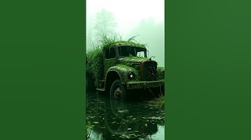 Nature explore // abandoned old truck kontener 💚🌿#trending #nature #aiart #shorts #truck