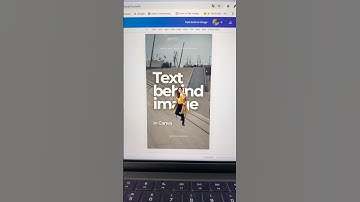 Canva Tutorial to put text behind images using - in 1 min