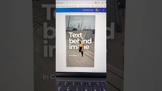 Canva Tutorial to put text behind images using - in 1 min