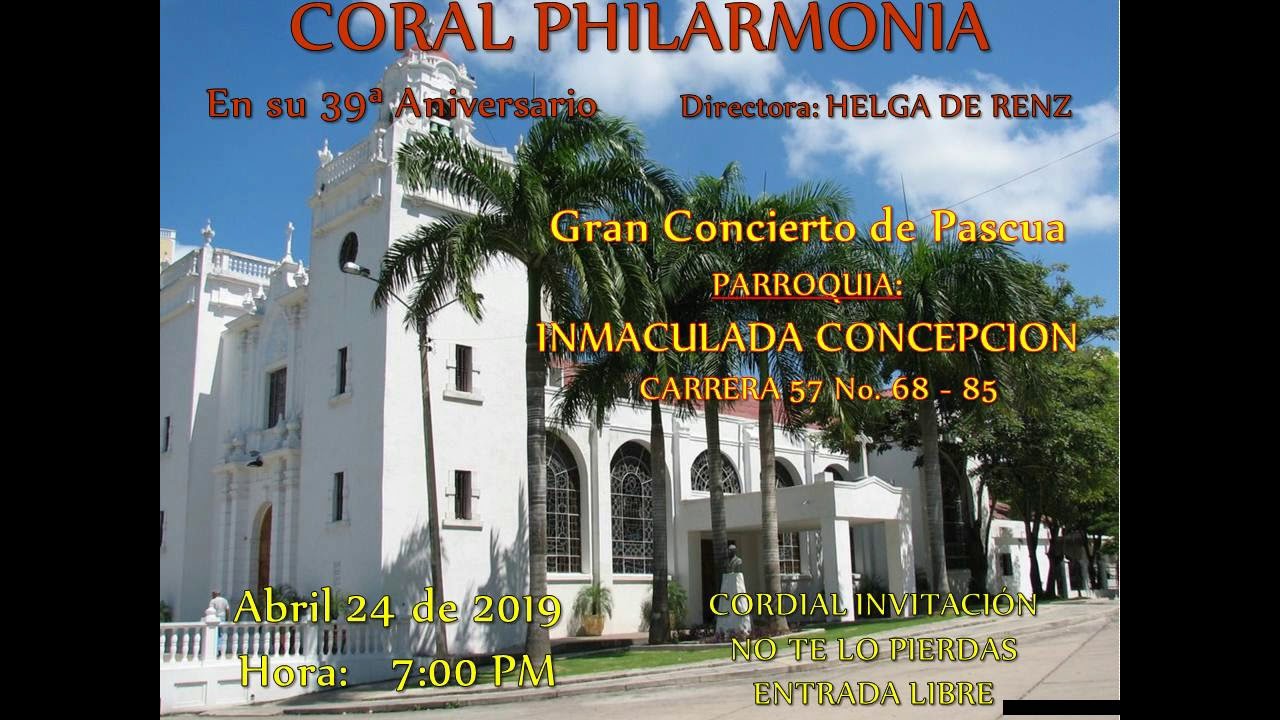 20 Concierto Parroquia De La Inmaculada Concepción Barranquilla Abril