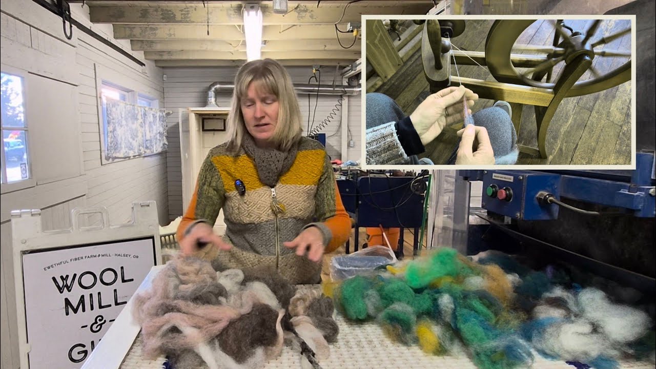 Чесание шерсти неизвестного происхождения, стирка шерсти и немного ручного прядения. Размышления ...
