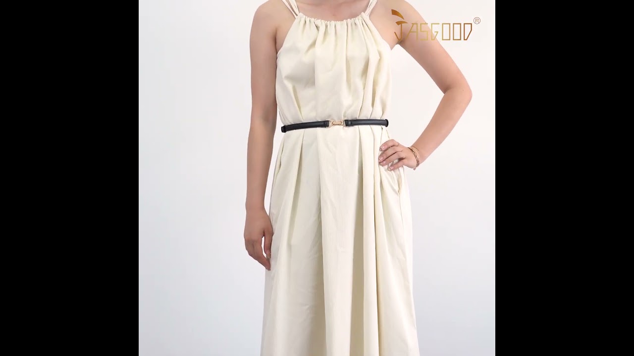 JASGOOD  Women Skinny Faux Leather Belts 2 Pack With Adjustable Gold Buckle for Dresses Jeans