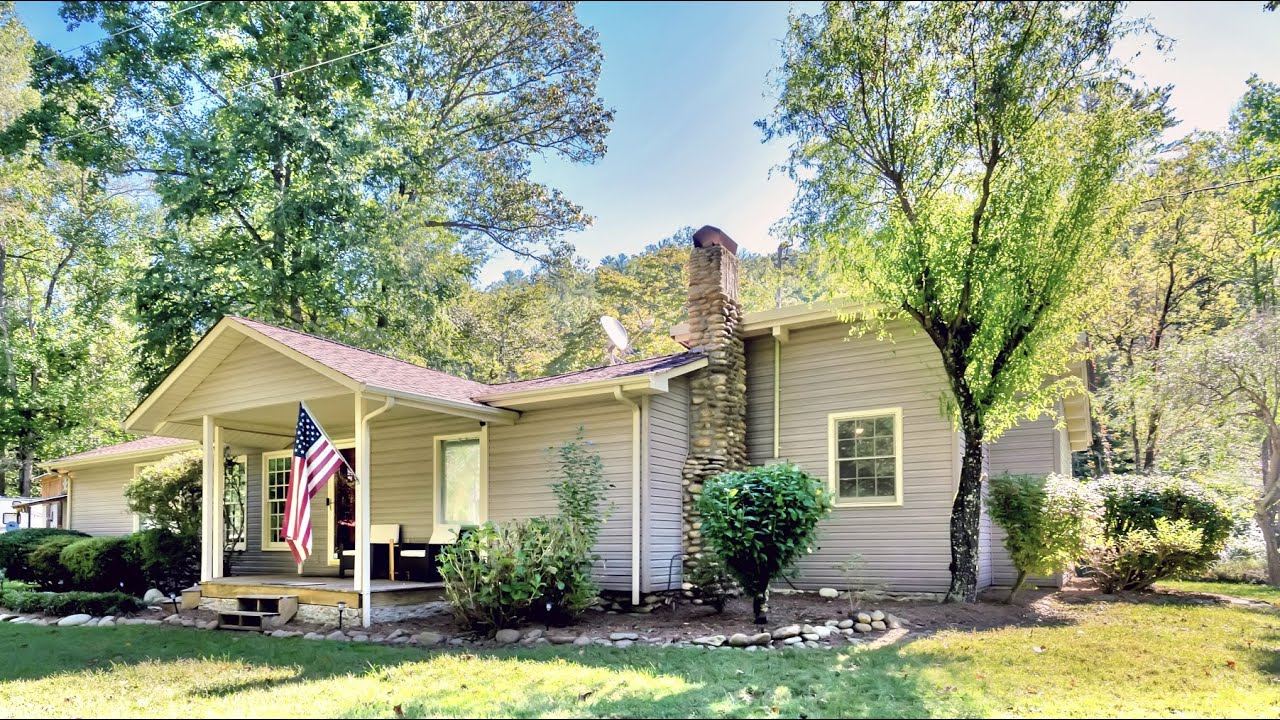 Wilson Creek riverfront home for sale, in Pisgah Nation Forest! 8996