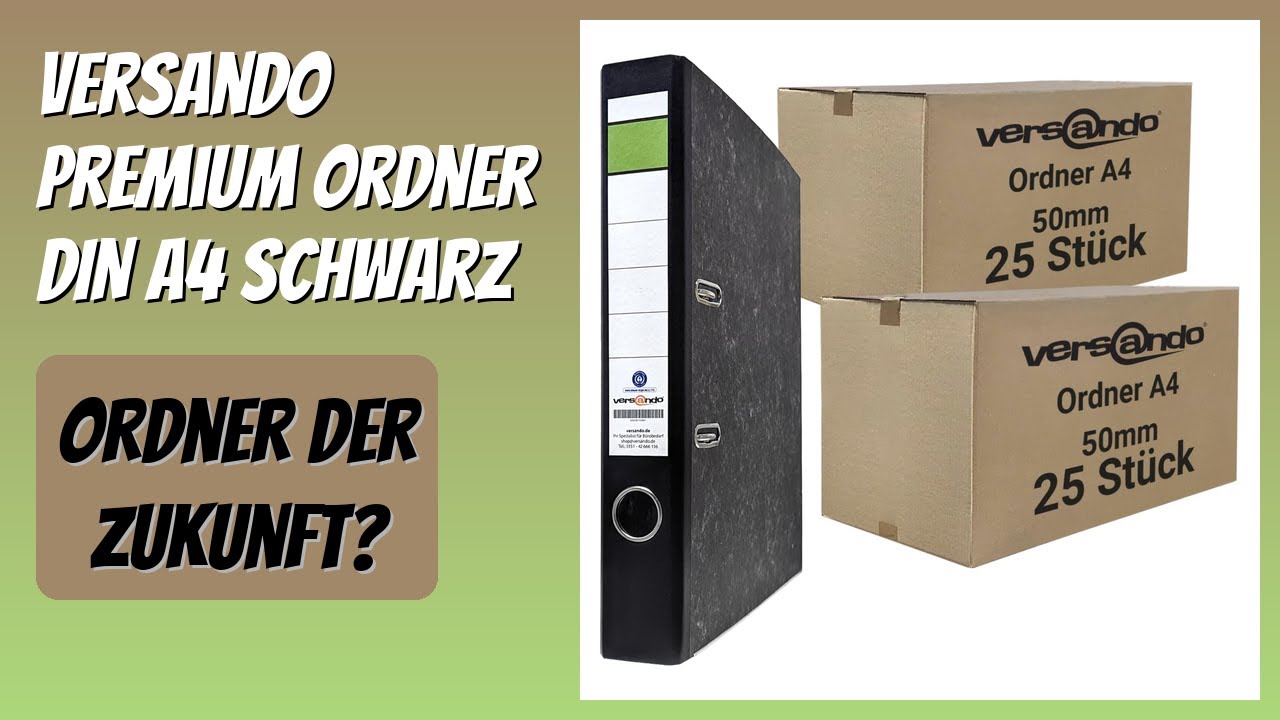 BEWERTUNG (2026): versando Premium Ordner DIN A4 schwarz. Infos