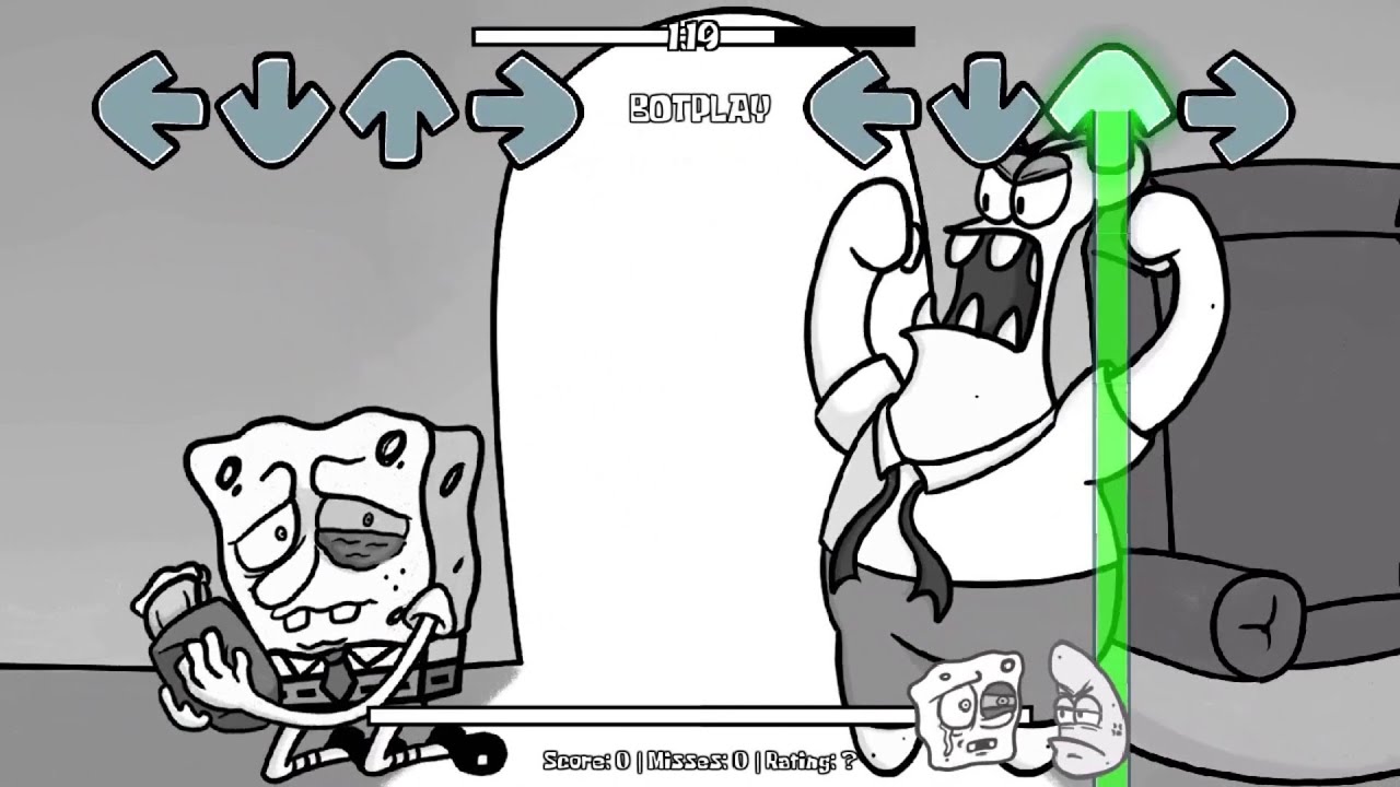 Rough Night (Vocals) - FNF VS The Lost SpongeBob Animatic Mod (DEMO ...