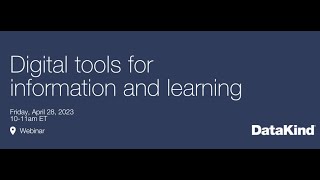 DataKind Digital Tools for Information + Learning