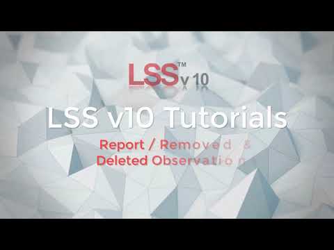 Report Removed Observations Command - LSS Tutorial