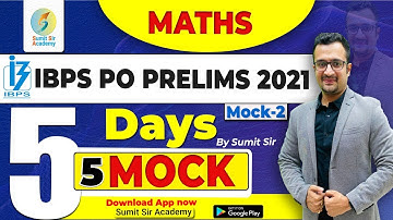 IBPS PO Prelims 2021 | Mock Test Preparation | Day-2 | By Sumit Sir | #Sumitsir
